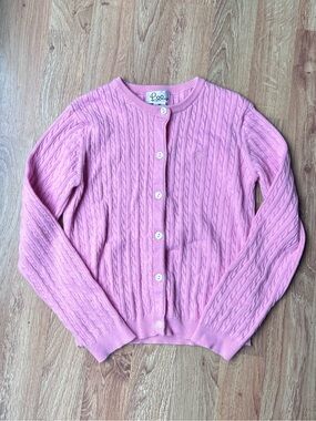 Lilly Pulitzer White Tag Cable Knit Cardigan Size 6x
